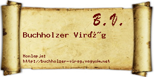 Buchholzer Virág névjegykártya
