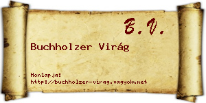 Buchholzer Virág névjegykártya